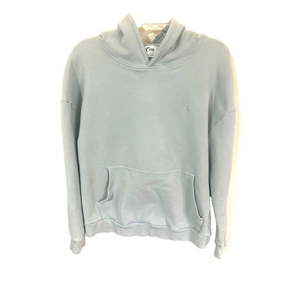 ZYIA Active Soft Oversized Hoodie Pullover Sweatshirt Women's XL Mint Moon Logo